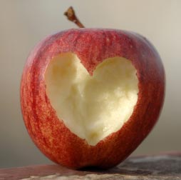 Apple heart photo